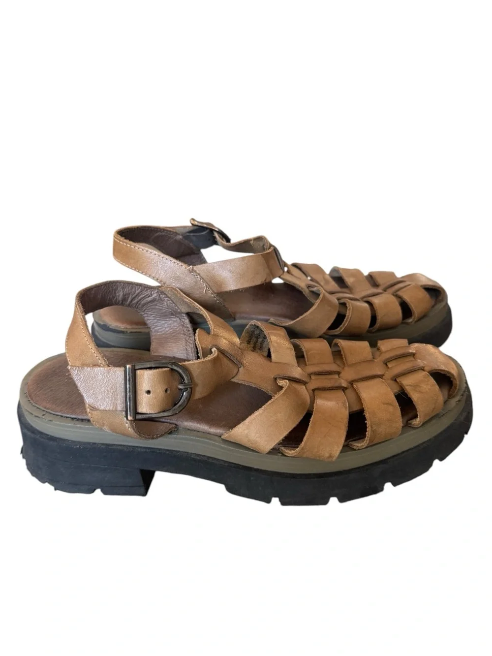 Free People Delaney Fisherman Platform Sandals, Size 36 (6)